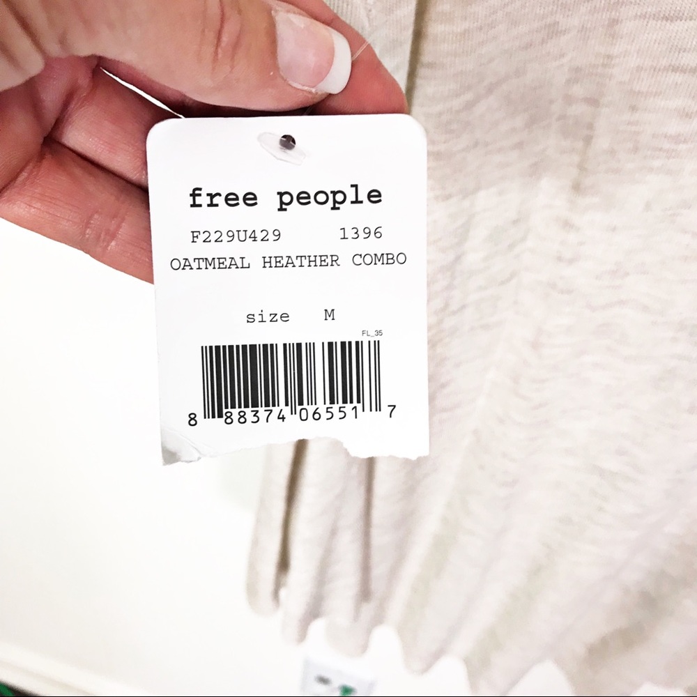 SOLD Free People Moon Dance Heather Oatmeal Tee - Picture 6 of 8